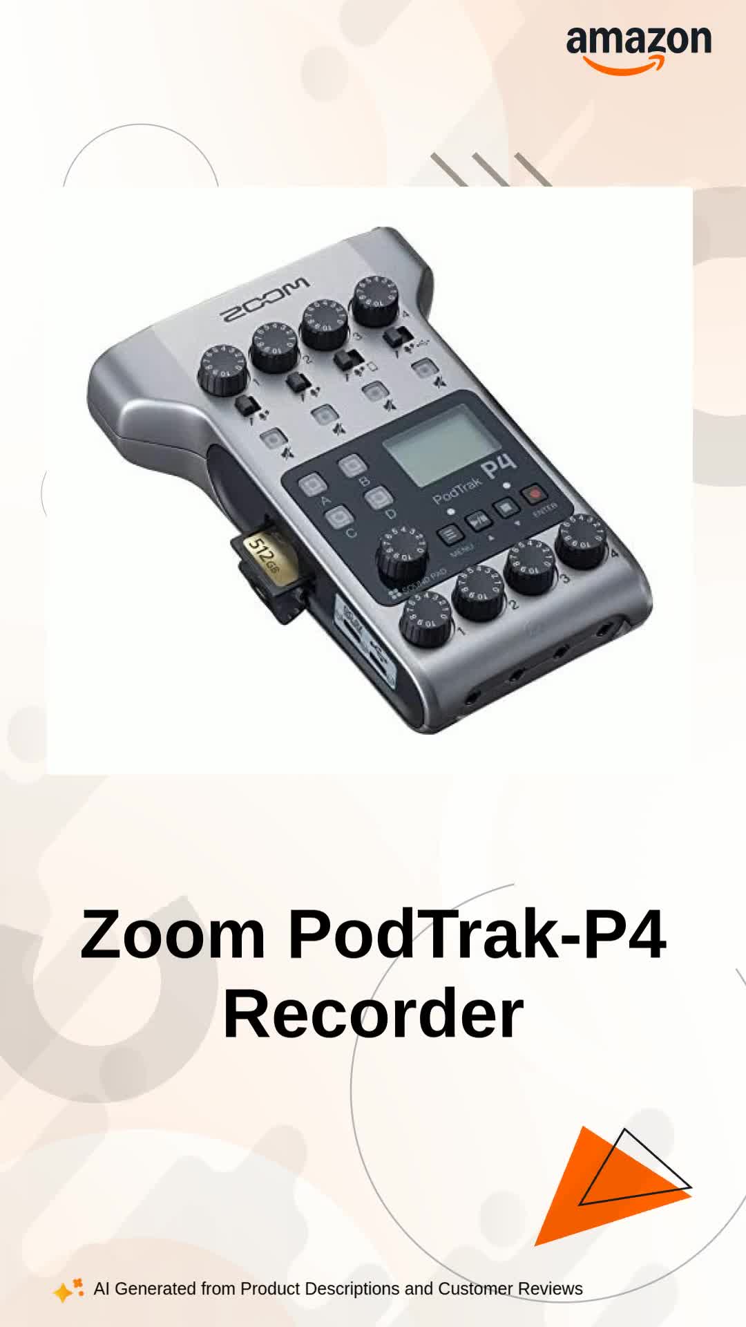 Zoom PodTrak-P4 Podcast Recorder